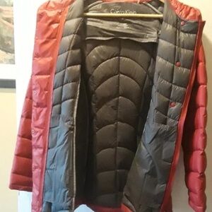 Calvin Klein Women's Red and Black Utility Jacket